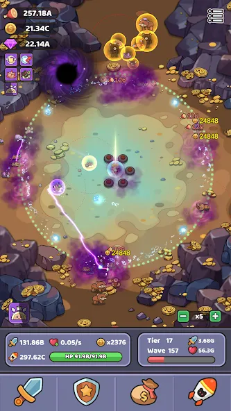 Wild Survival - Idle Defense (Уайлд Сурвивал)  [МОД Много монет] Screenshot 5