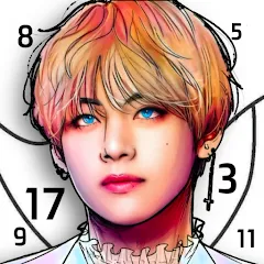Скачать взлом Kpop Paint by Numbers BT21 [МОД Unlocked] на Андроид