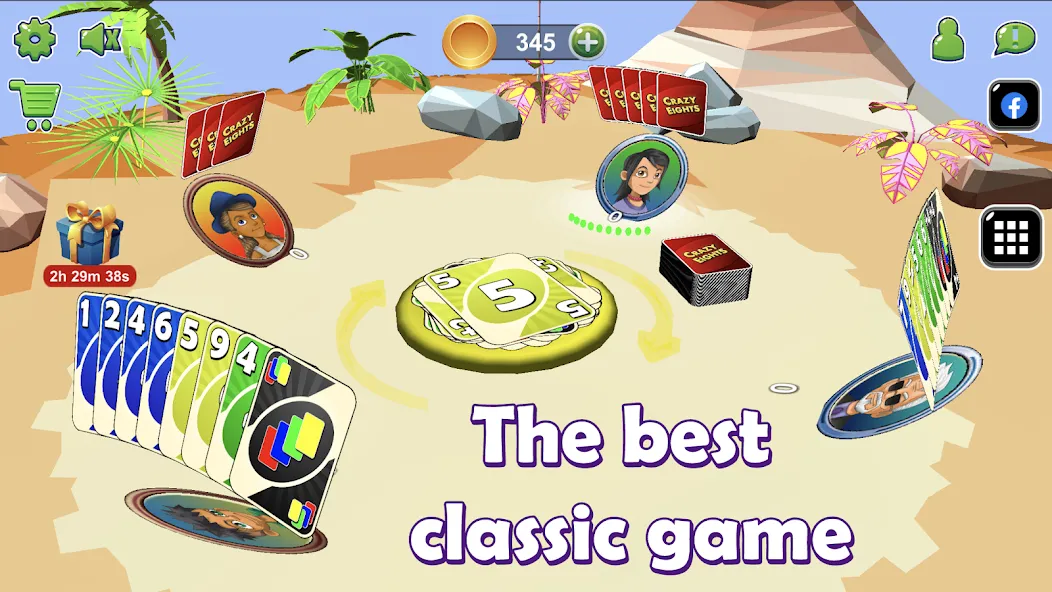 Crazy Eights 3D (КрэйзиЭйтс)  [МОД Все открыто] Screenshot 1