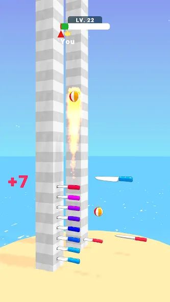 Ball Up: Knife Racing (Болл Ап)  [МОД Mega Pack] Screenshot 1
