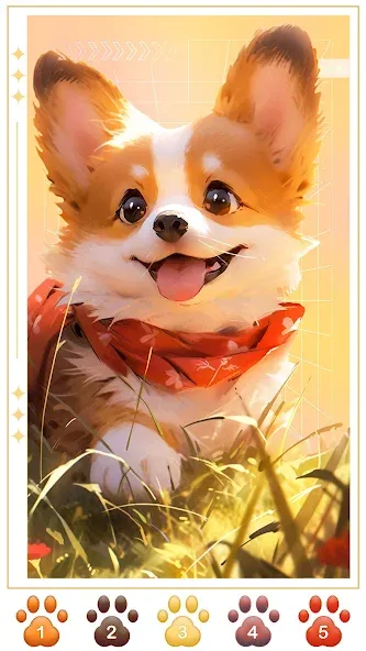 Dog Coloring, Color by number  [МОД Бесконечные монеты] Screenshot 4