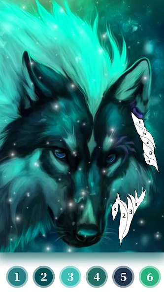 Wolf Coloring Book Color Game (Вульф Колоринг Бук Колор Гейм)  [МОД Mega Pack] Screenshot 3